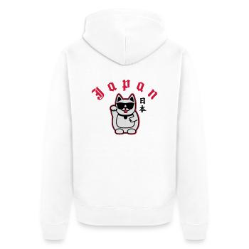 japan cat - Veste à capuche bio Premium Unisexe - blanc - Dos - Thijin (182cm)