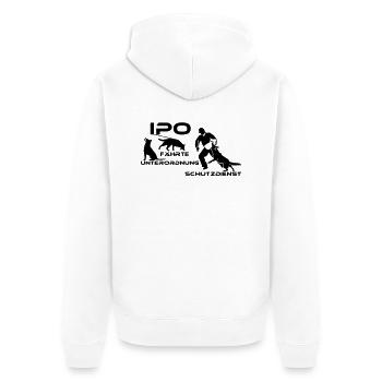 480 IPO German Shepherd Dog - Unisex Premium Organic Zip Hoodie - white - Back - Thijin (182cm)