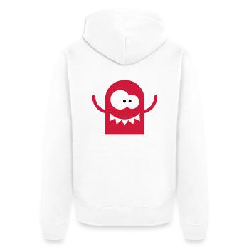 Un monstre fou - Veste à capuche bio Premium Unisexe - blanc - Dos - Thijin (182cm)