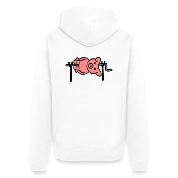Pig Barbecue - Veste à capuche bio Premium Unisexe - blanc - Dos - Thijin (182cm)
