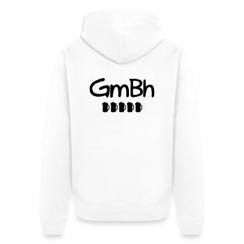 Gmbh - Unisex Premium Bio Zip Hoodie - Weiß - Hinten - Thijin (182cm)