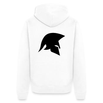 sparta - Unisex Premium Bio Zip Hoodie - Weiß - Hinten - Thijin (182cm)