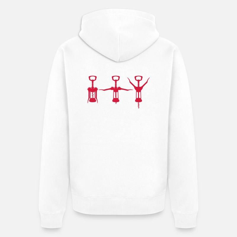 exercices tire bouchon gym 19122 - Veste à capuche bio Premium Unisexe - blanc