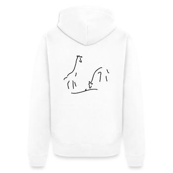 giraffen aus afrika - Unisex Premium Bio Zip Hoodie - Weiß - Hinten - Thijin (182cm)
