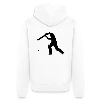 Cricket Player 2 (Vector) - Veste à capuche bio Premium Unisexe - blanc - Dos - Thijin (182cm)