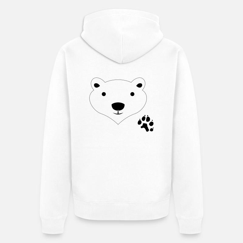 Polar Bear - Veste à capuche bio Premium Unisexe - blanc