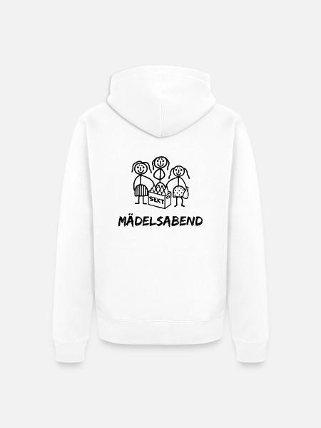 Sekt trinken - JGA - Mädelsabend - Unisex Premium Bio Zip Hoodie - Weiß