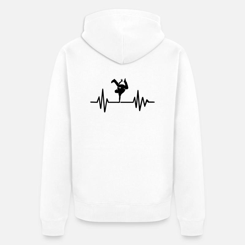 Breakdance - Veste à capuche bio Premium Unisexe - blanc