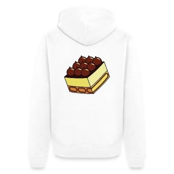Tiramisu couche-nous savoureux manger mascarpone - Veste à capuche bio Premium Unisexe - blanc - Dos - Thijin (182cm)