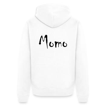 Momo - Unisex Premium Bio Zip Hoodie - Weiß - Hinten - Thijin (182cm)