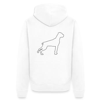 Contours de boxer 1 - Veste à capuche bio Premium Unisexe - blanc - Dos - Thijin (182cm)