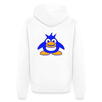 Pingouin mignon bébé enfant bambin heureux cool - Veste à capuche bio Premium Unisexe - blanc - Dos - Thijin (182cm)