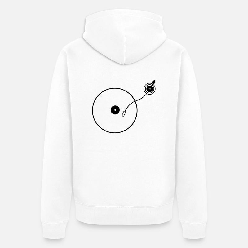 turntable - Veste à capuche bio Premium Unisexe - blanc