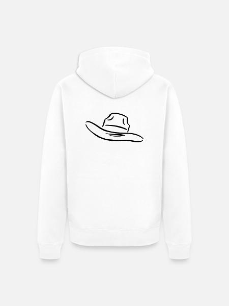 hut ... von wicki_de - Unisex Premium Bio Zip Hoodie - Weiß