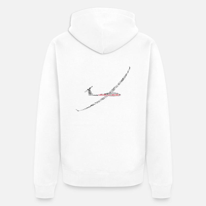 Discus 2c - Unisex Premium Bio Zip Hoodie - Weiß