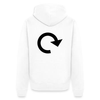 Arrows - Unisex Premium Organic Zip Hoodie - white - Back - Thijin (182cm)