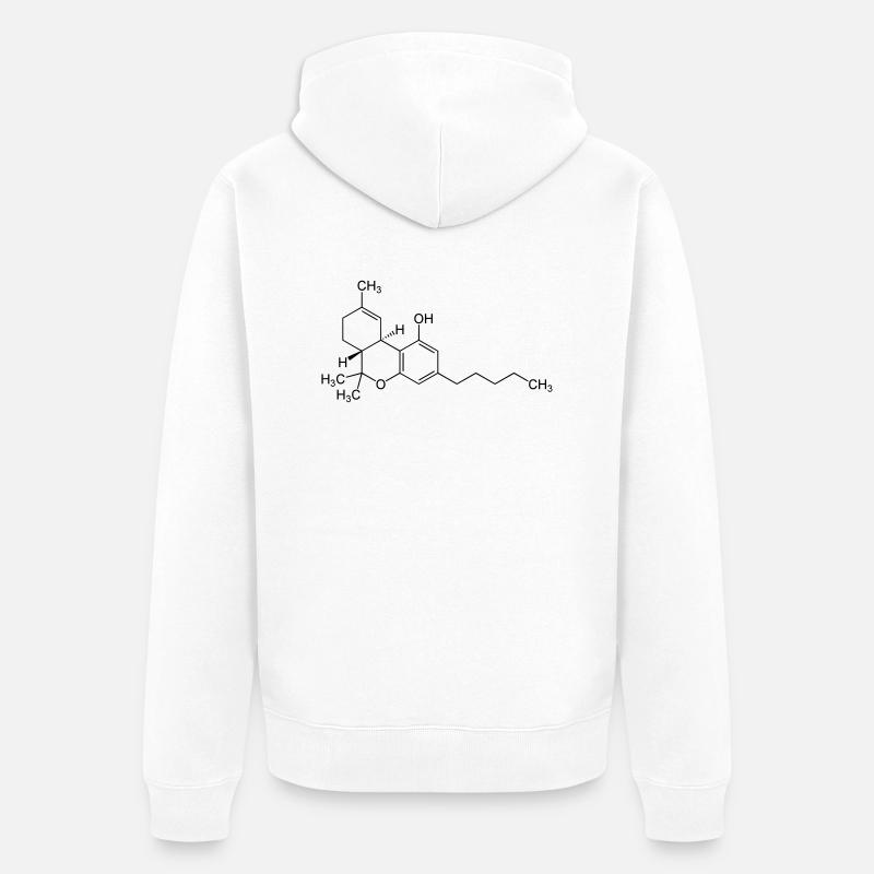 THC - Veste à capuche bio Premium Unisexe - blanc