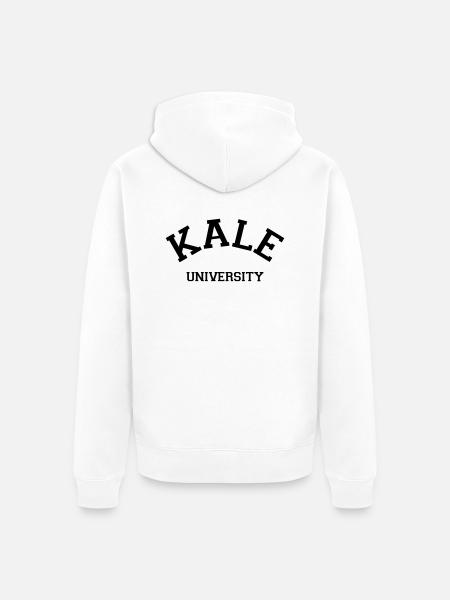 Kale University - Unisex Premium Organic Zip Hoodie - white