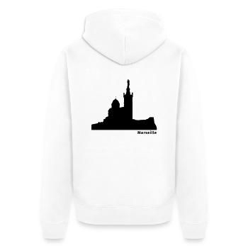 Marseille - Veste à capuche bio Premium Unisexe - blanc - Dos - Thijin (182cm)