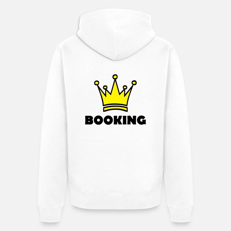 booking - Veste à capuche bio Premium Unisexe - blanc