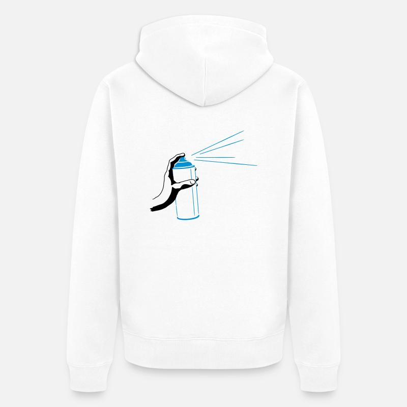 Spraydose - Unisex Premium Bio Zip Hoodie - Weiß