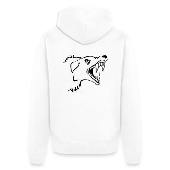 Bad Dog - Veste à capuche bio Premium Unisexe - blanc - Dos - Thijin (182cm)