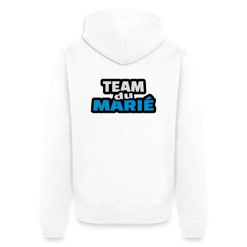 team du marié (vers.16) - Veste à capuche bio Premium Unisexe - blanc - Dos - Thijin (182cm)