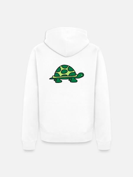 turtle - Veste à capuche bio Premium Unisexe - blanc