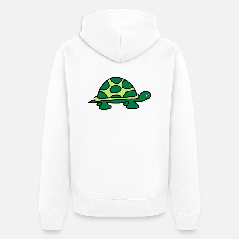 turtle - Veste à capuche bio Premium Unisexe - blanc
