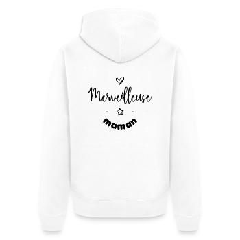 Merveilleuse maman - Veste à capuche bio Premium Unisexe - blanc - Dos - Thijin (182cm)