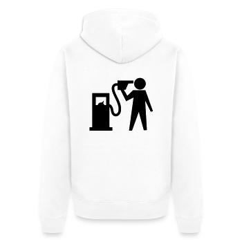 Suicide (essence) - Veste à capuche bio Premium Unisexe - blanc - Dos - Thijin (182cm)