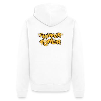 flower_power - Veste à capuche bio Premium Unisexe - blanc - Dos - Thijin (182cm)