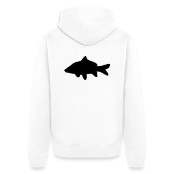 Carp - Unisex Premium Bio Zip Hoodie - Weiß - Hinten - Thijin (182cm)