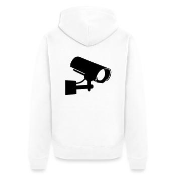 kamera__f1 - Unisex Premium Organic Zip Hoodie - white - Back - Thijin (182cm)