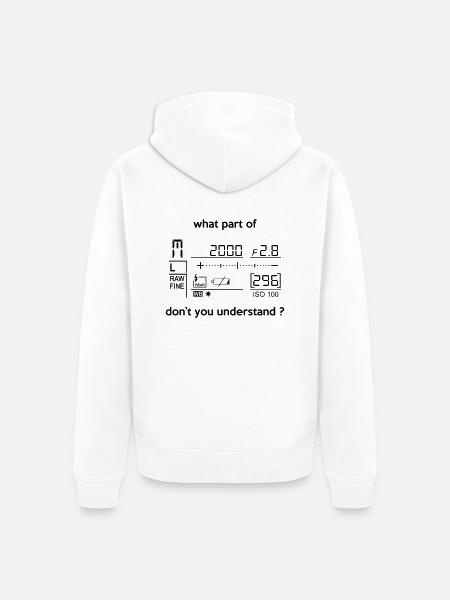 Foto - Unisex Premium Bio Zip Hoodie - Weiß