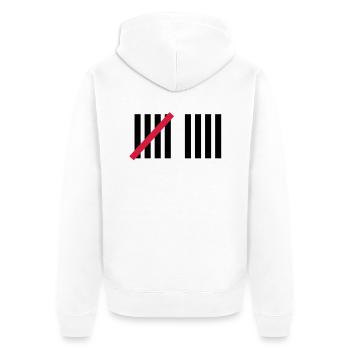 9 . Geburtstag - Unisex Premium Bio Zip Hoodie - Weiß - Hinten - Thijin (182cm)