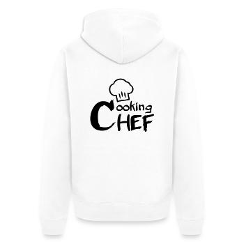 Cooking Chef - Unisex Premium Bio Zip Hoodie - Weiß - Hinten - Thijin (182cm)