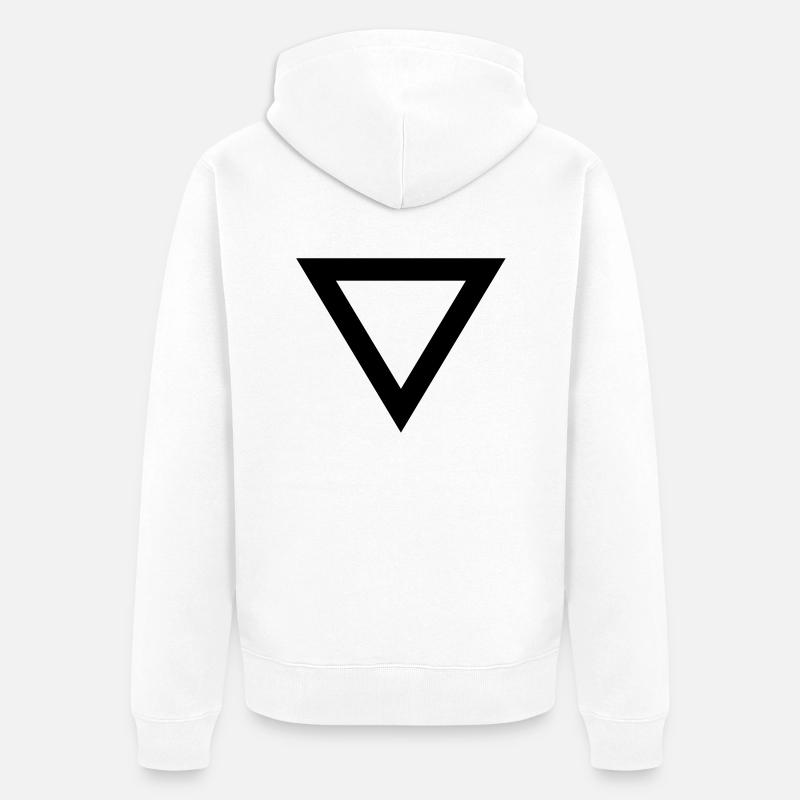 triangle - Veste à capuche bio Premium Unisexe - blanc
