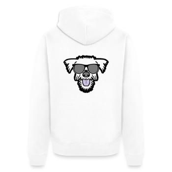 chien frais dans les vacances d'été - Veste à capuche bio Premium Unisexe - blanc - Dos - Thijin (182cm)