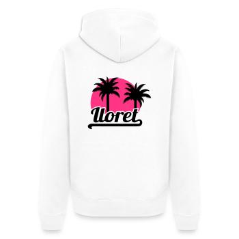 Lloret de Mar - Veste à capuche bio Premium Unisexe - blanc - Dos - Thijin (182cm)