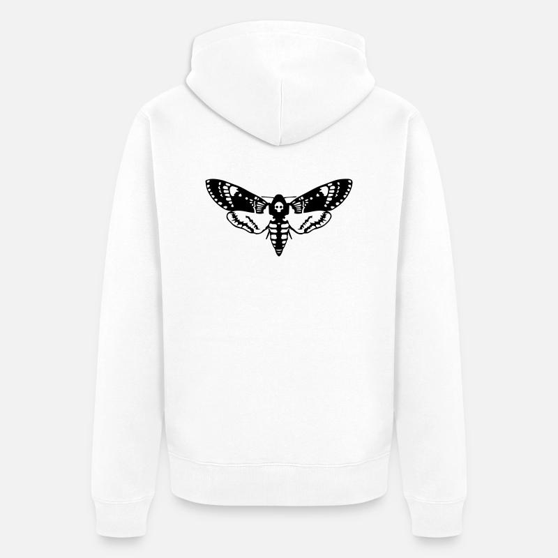 Sphinx tête de mort - Veste à capuche bio Premium Unisexe - blanc