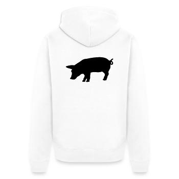 schwein_f1 - Veste à capuche bio Premium Unisexe - blanc - Dos - Thijin (182cm)