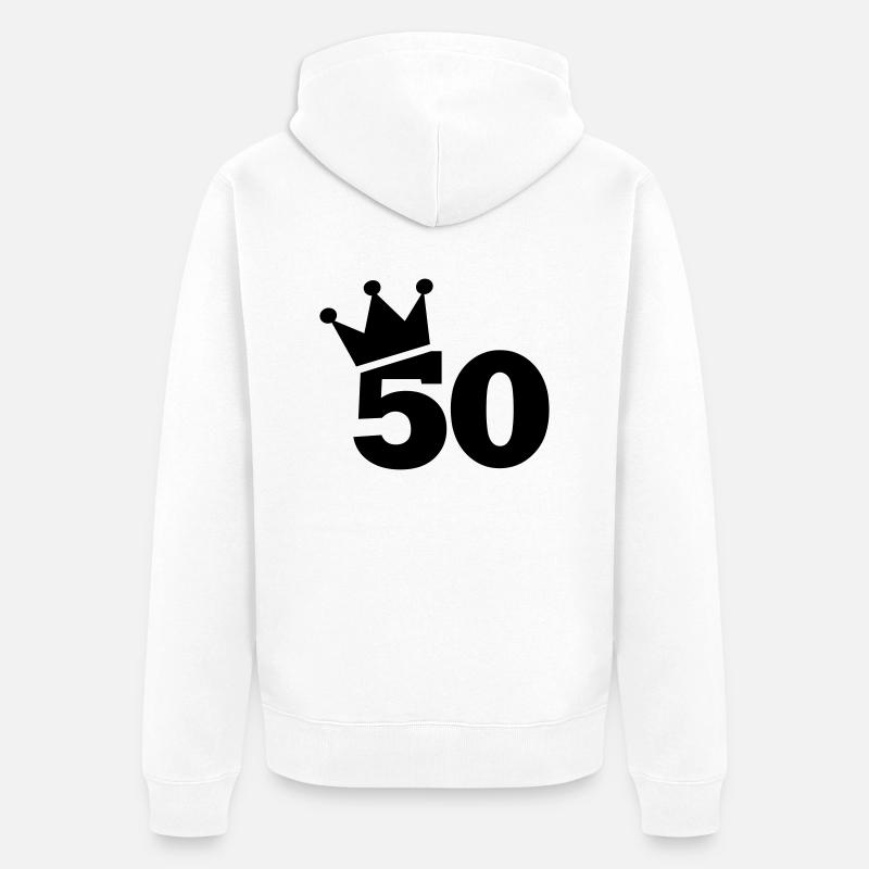 50 - Veste à capuche bio Premium Unisexe - blanc