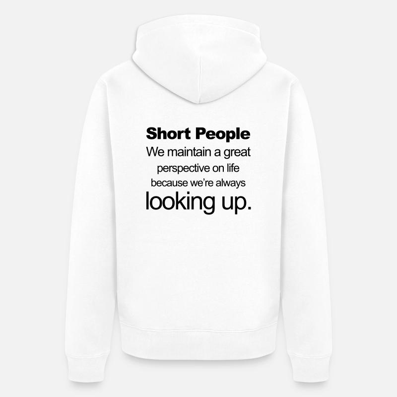 Short People - Veste à capuche bio Premium Unisexe - blanc