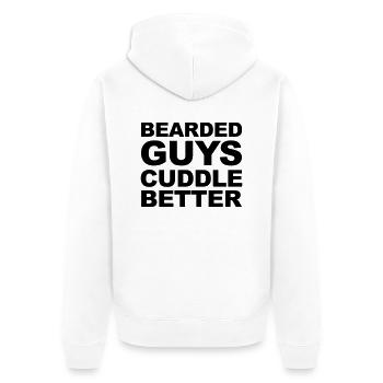 Beards - Unisex Premium Organic Zip Hoodie - white - Back - Thijin (182cm)