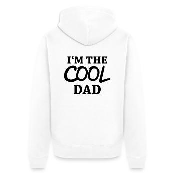 I'm the cool dad - Unisex Premium Bio Zip Hoodie - Weiß - Hinten - Thijin (182cm)