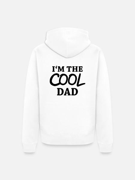 I'm the cool dad - Unisex Premium Bio Zip Hoodie - Weiß