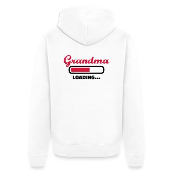 Grandma - Unisex Premium Organic Zip Hoodie - white - Back - Thijin (182cm)