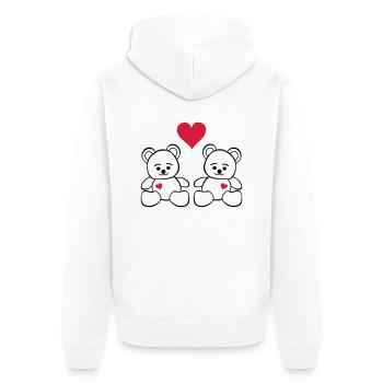 teddy_love - Veste à capuche bio Premium Unisexe - blanc - Dos - Thijin (182cm)