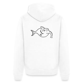 elefant dick rüssel fisch comic lustig - Unisex Premium Bio Zip Hoodie - Weiß - Hinten - Thijin (182cm)